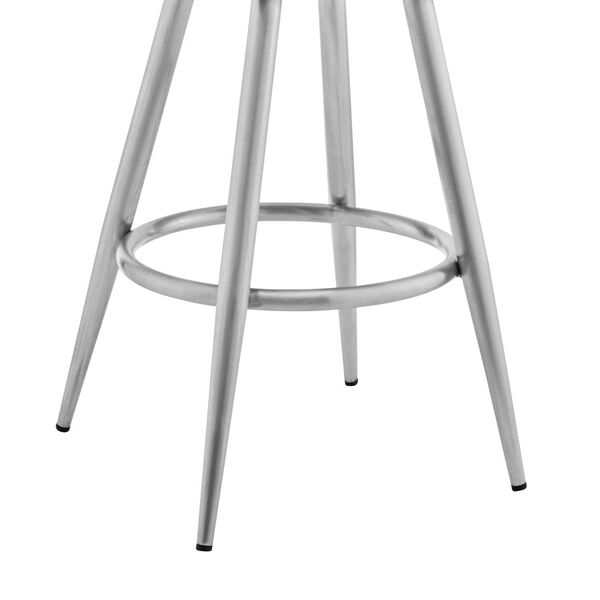 Maxen Brushed Stainless Steel Gray Counter Stool, image 6