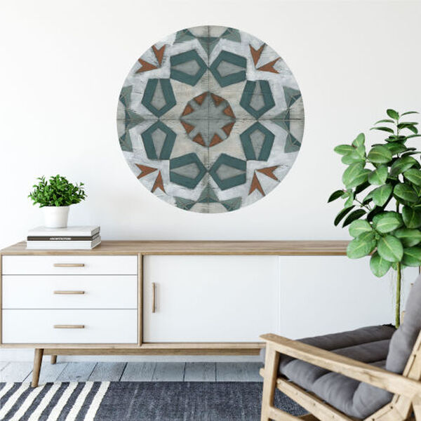 Multicolor Turkish Tiles 30 x 30 Inch Circle Wall Decal, image 1