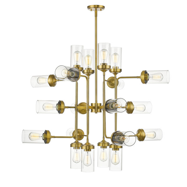 Calliope Foundry Brass 20-Light Chandelier, image 4