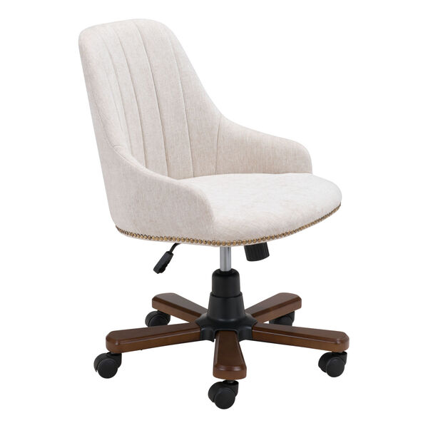 Gables Beige and Dark Brown Office Chair, image 1