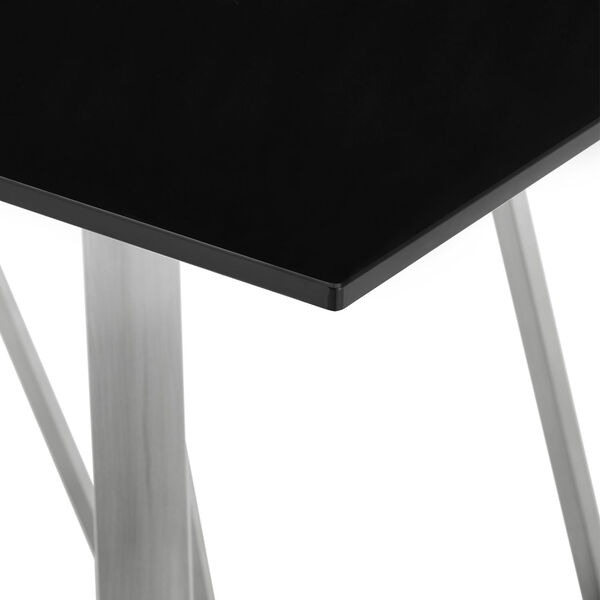 Cressida Black Brushed Stainless Steel Dining Table, image 4