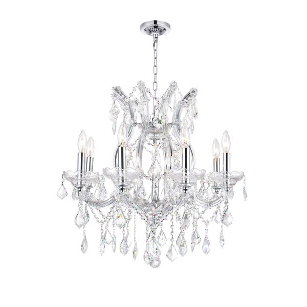 Maria Theresa Chrome Nine-Light Chandelier with K9 Clear Crystal, image 1