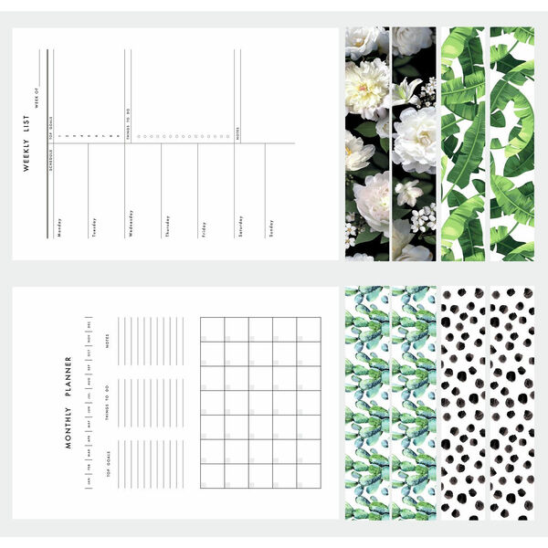 Monthly Planner Dry Erase White, Green And Black Peel and Stick Gaint Wall Decal - SAMPLE SWATCH ONLY, image 2
