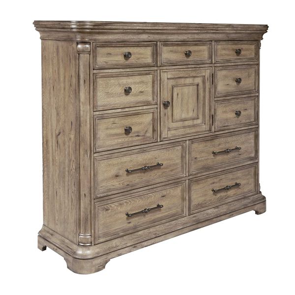 Garrison Cove Natural Elven Drawer Master Chest with Cabinet Door, image 5
