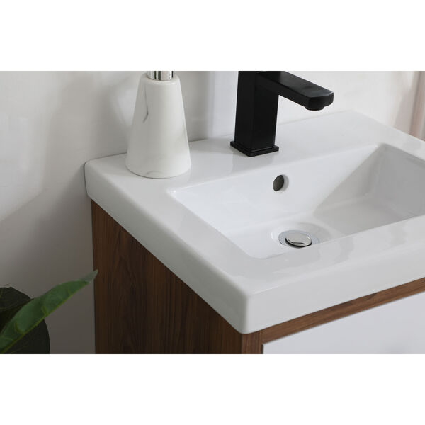 Boise Matte White 18-Inch Vanity Sink Set, image 5