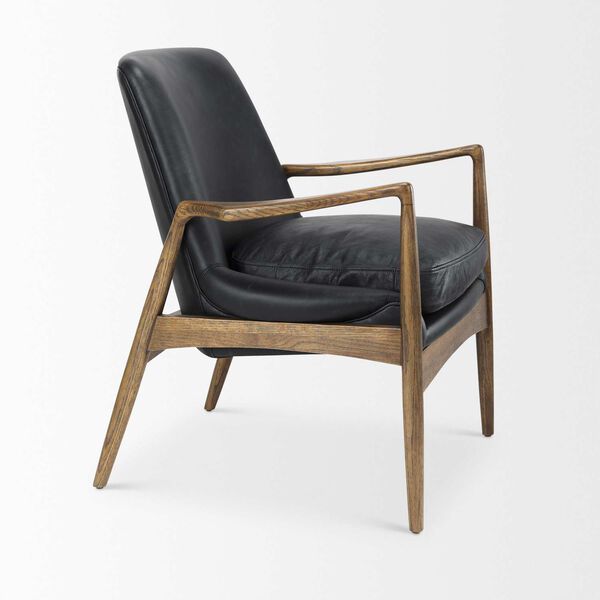 Westan Black and Brown Wood Accent Chair, image 5