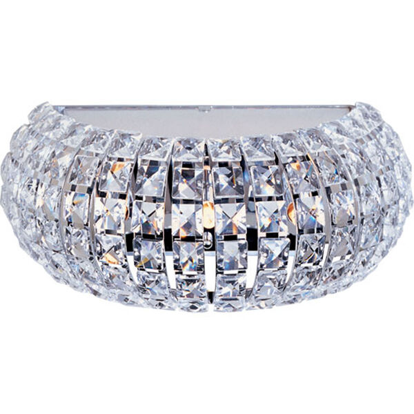 Bijou Polished Chrome Three-Light Sconce with Crystal Glass, image 1