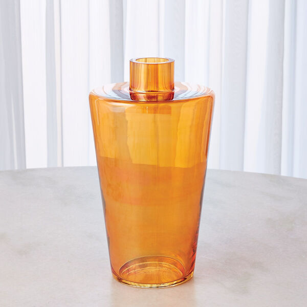 Luster Orange 8-Inch Shoulder Vase, image 6