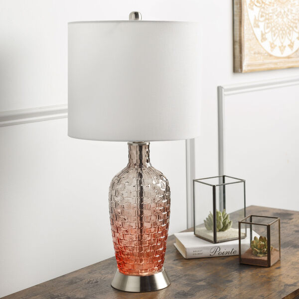 Newark Amber, Pink and White Table Lamp, image 2
