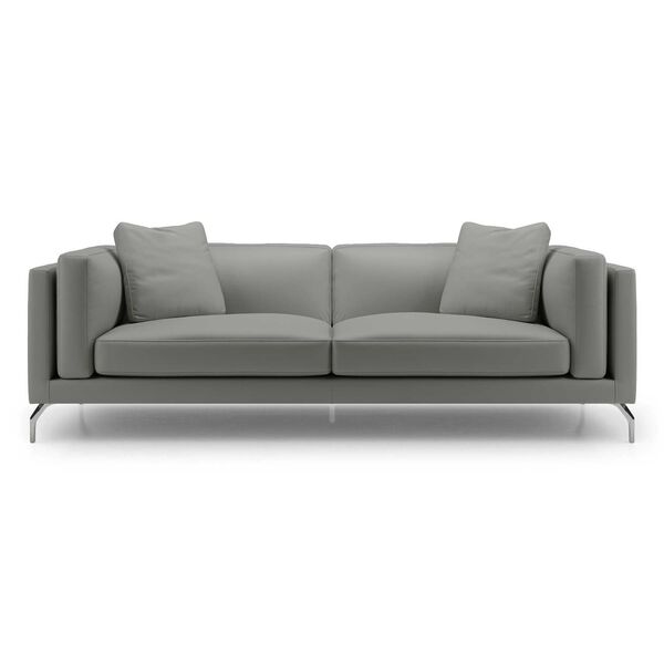 Felton Warm Gray Leather Sofa, image 1