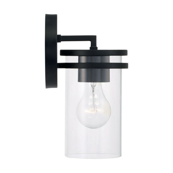 Fuller Matte Black One-Light Sconce with Clear Glass, image 5