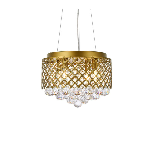 Tully Brass Four-Light 13-Inch Pendant, image 3
