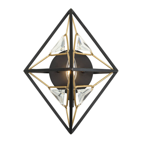 Marcia Matte Black and French Gold One-Light Wall Sconce, image 3