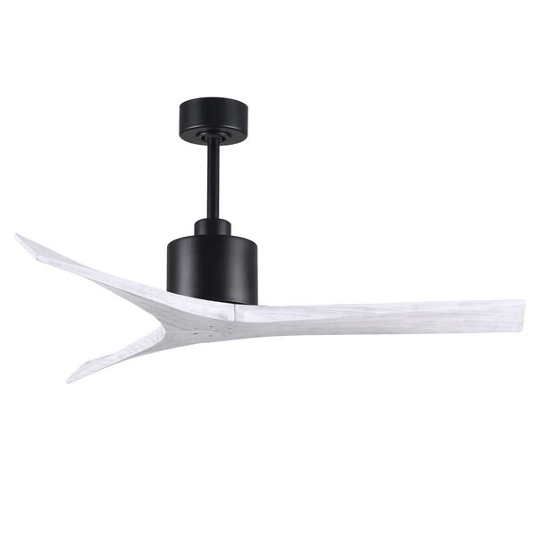 Mollywood Matte Black 52-Inch Outdoor Ceiling Fan with Matte White Blades, image 4