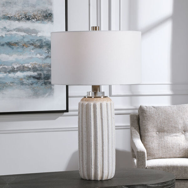 Azariah Cream and Beige One-Light Table Lamp, image 2