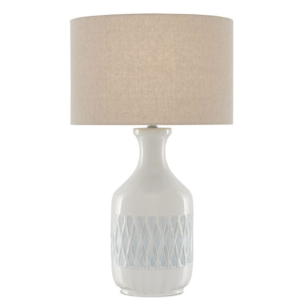 Samba White and Sky Blue One-Light Table Lamp, image 1