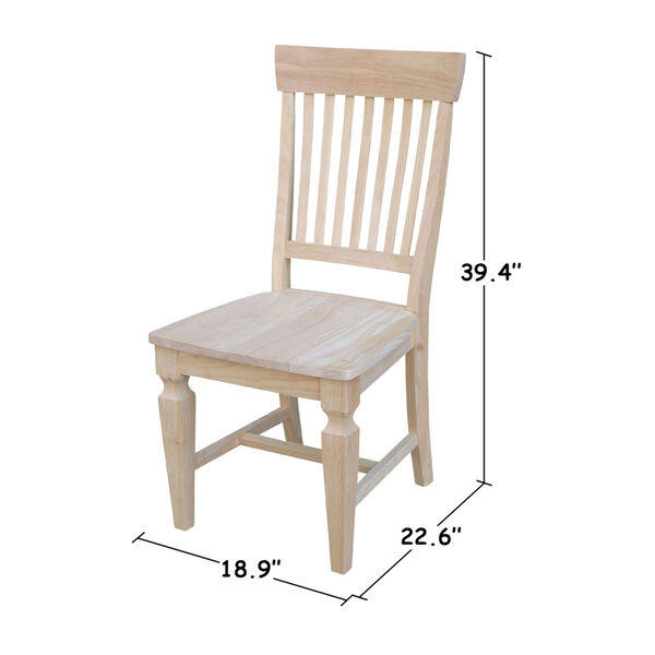 Beige Slat Back Chair, Set of 2, image 6