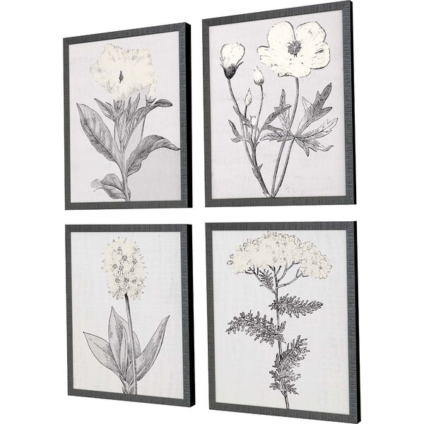 Gray Pure Garden 22 x 18-Inch Wall Art, Set of Four, image 3