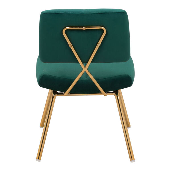 Nicole Green and Gold Dining Chair, Set of Two, image 5