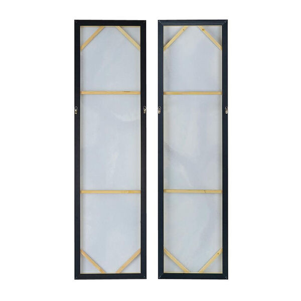 Growing Inside Oil Painting 0n Frame Blue and Gold 20 x 71-Inch Wall Art, Set of 2, image 5