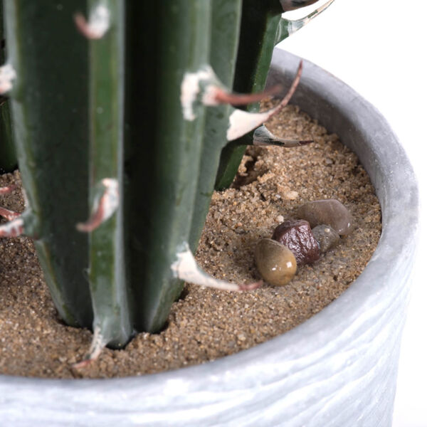 Green 28-Inch Cactus in Concrete Pot, image 3