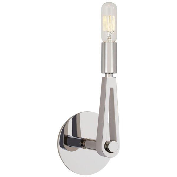 Alpha Small Sconce in Polished Nickel by Thomas O'Brien, image 1