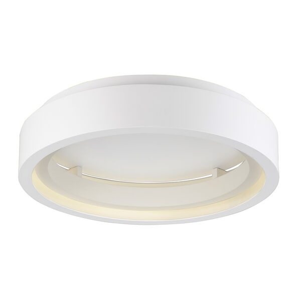 I-Corona Matte White LED Flush Mount, image 1