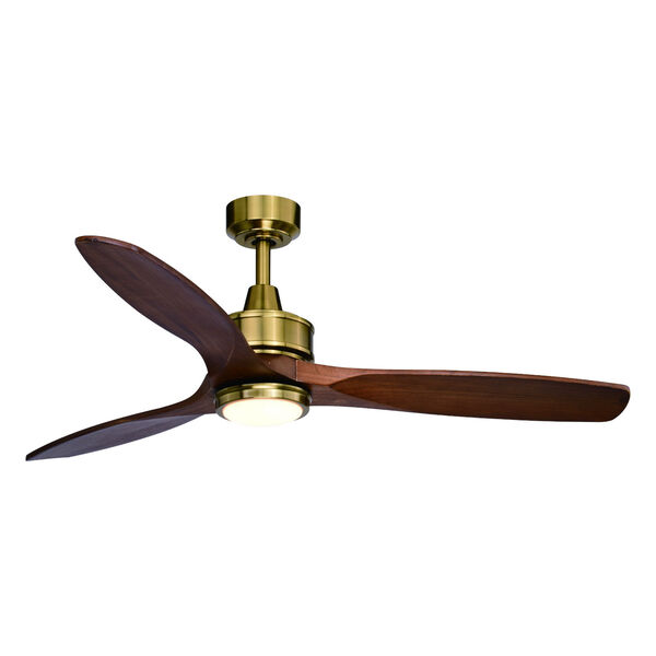 Curtiss Satin Brass 52-Inch LED Ceiling Fan, image 1