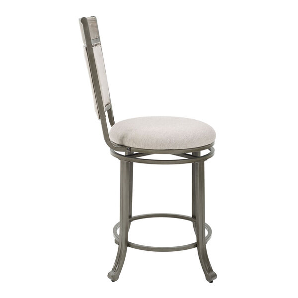 Mission Hills Pewter Swivel Counter Stool, image 6
