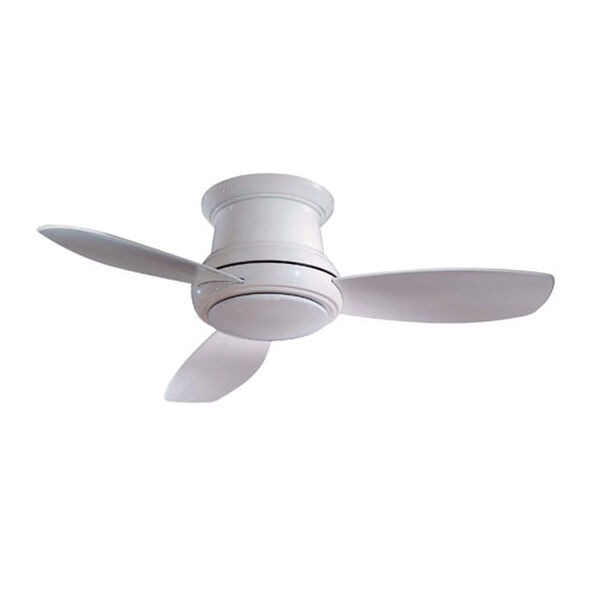 Concept II White 44-Inch Flush LED Ceiling Fan, image 1