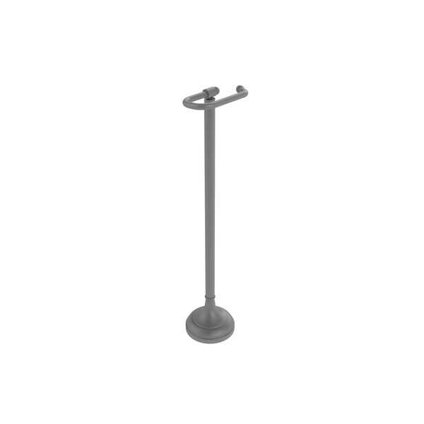 Matte Gray Six-Inch Free Standing Toilet Tissue Holder, image 1