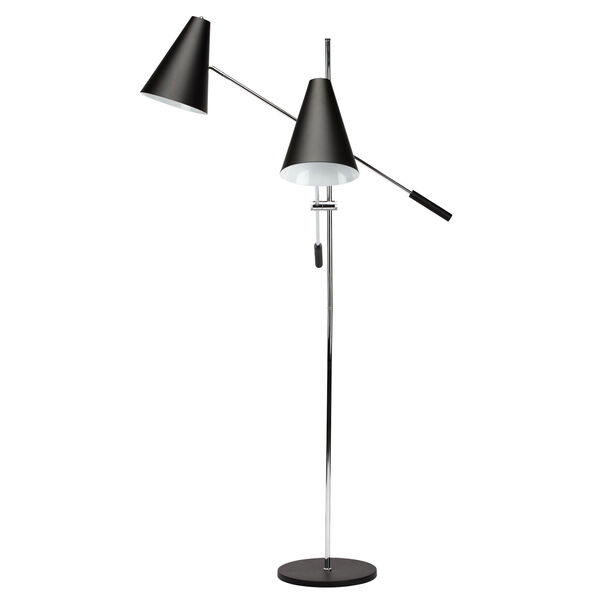 Tivat Black Two-Light Floor Lamp, image 2