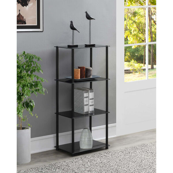 Designs2Go Classic Black Four-Tier Shelf, image 3