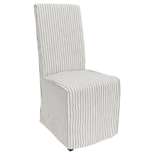 Camille Beige and Gray Stripe Upholstered Dining Chair, image 2