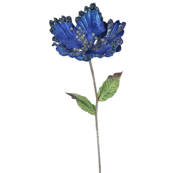 Blue Hibiscus Flower, Set of Three, image 1
