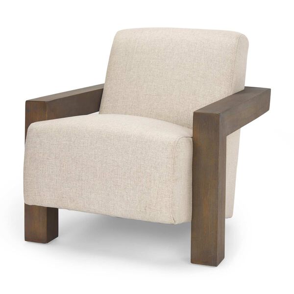 Sovereign Oatmeal Fabric Upholstered Accent Chair, image 1