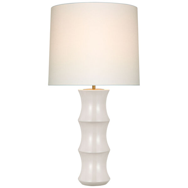 Marella Large Table Lamp in Ivory with Linen Shade by AERIN, image 1