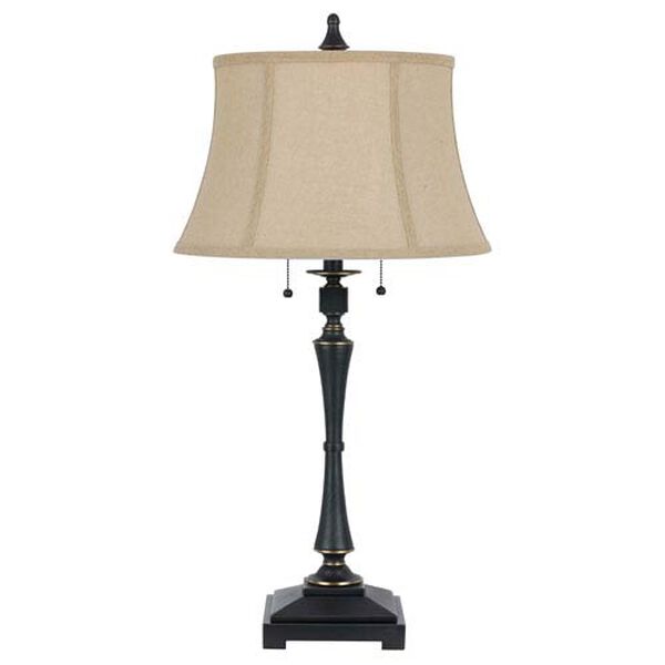 Madison Oil Rubbed Bronze Table Lamp with Burlap Shade, image 1