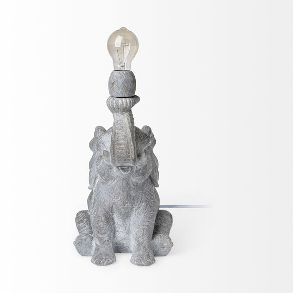 Tantor Gray One-Light Elepghant Calf Table Lamp, image 3