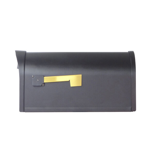 Curbside Black Classic Mailbox with Baldwin Front Single Mounting Bracket, image 4