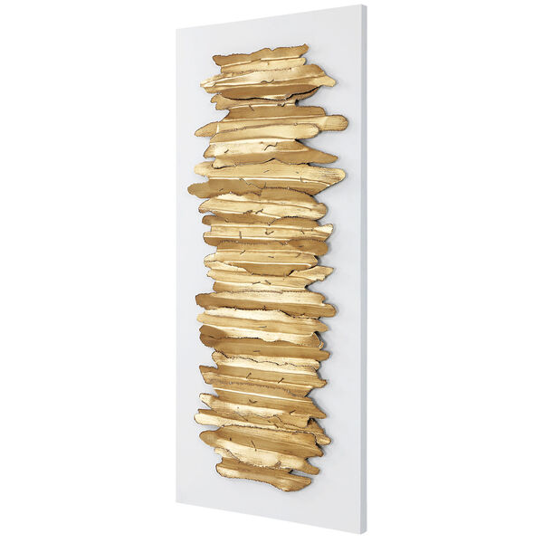 Lev Antique Gold and Matte White Wall Decor, image 5