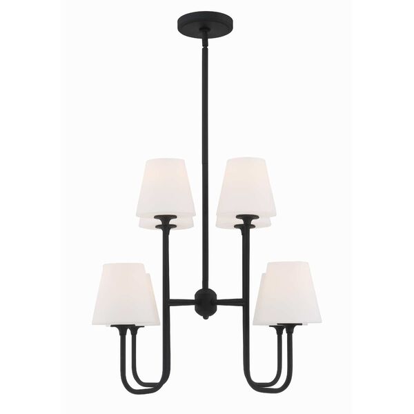 Keenan Black Forged Eight-Light Chandelier, image 5