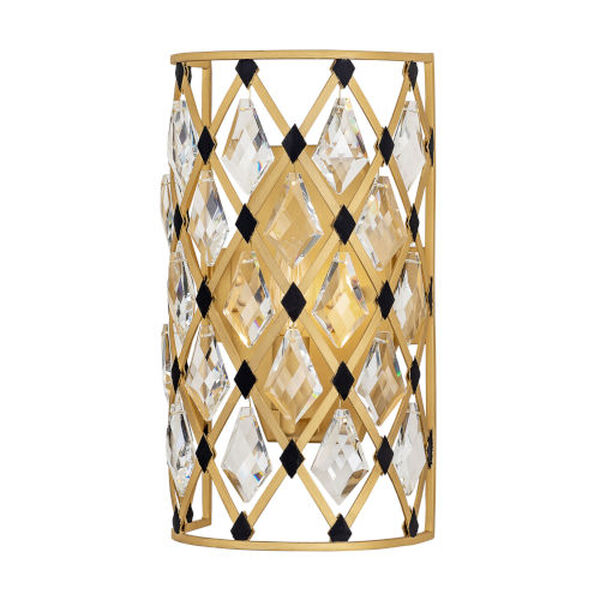 Windsor French Gold Matte Black One-Light Wall Sconce, image 1
