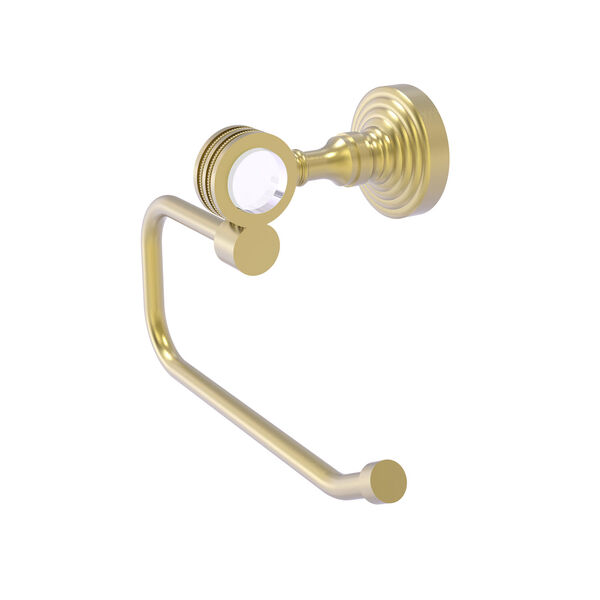 Pacific Grove Satin Brass Six-Inch Toilet Tissue Holder with Dotted Accents, image 1