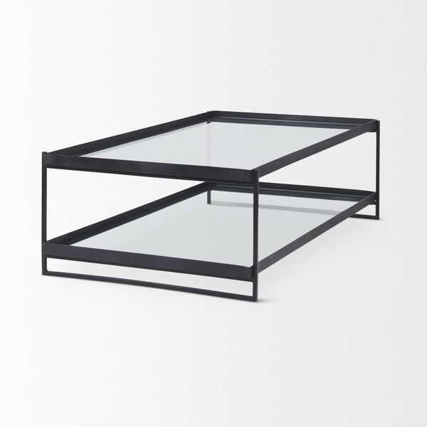 Trey Black Metal with Glass Coffee Table, image 5