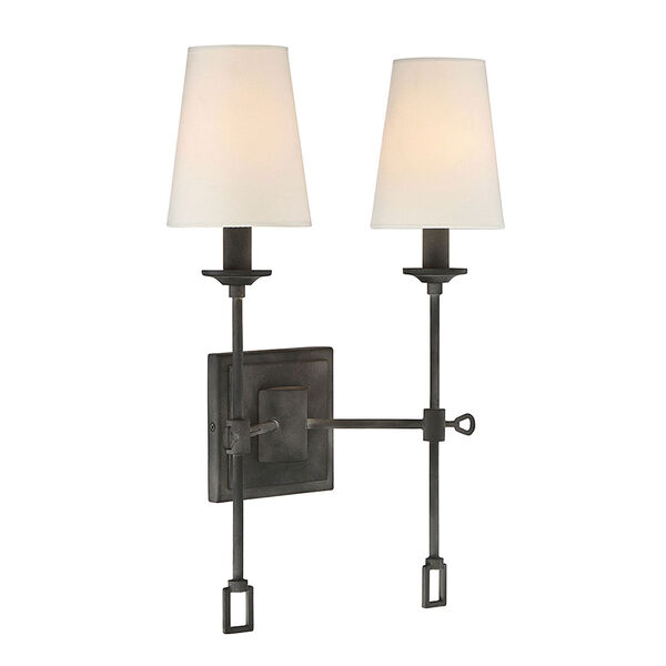 Afton Oxidized Black Two-Light Wall Sconce, image 2