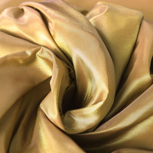 Blackout Faux Silk Taffeta Rod Pocket Gold 50 x 108-Inch Curtain Single Panel, image 6