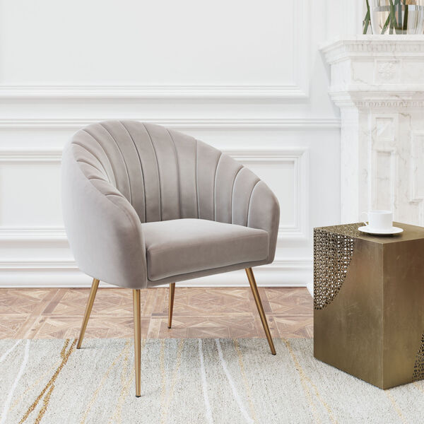 Max Gray and Gold Accent Chair, image 2