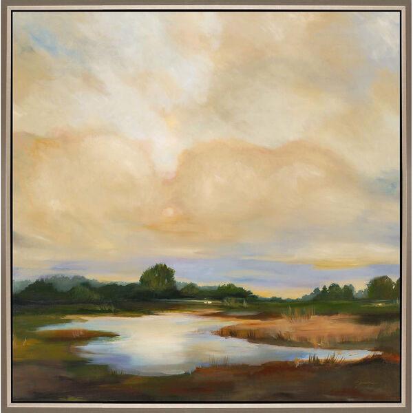 Sunset Hues Green 43 x 43 Inch Landscapes Wall Art, image 2