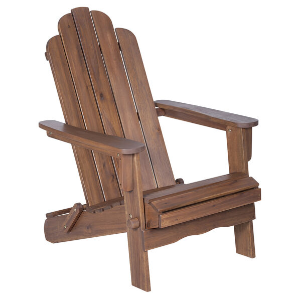 Acacia Adirondack Chair - Dark Brown, image 2